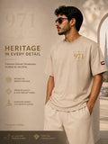 971 Heritage Beige T-Shirt – Emirati Streetwear 🇦🇪✨
