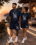 Burnt Matching Set – Oversized Unisex Summer Outfit