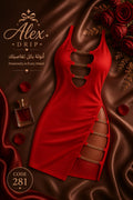 Red Chain Cut-Out Nightdress