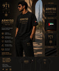 ARMY50 Black T-Shirt & Pants Set – UAE Defense Legacy Edition 🇦🇪🔥