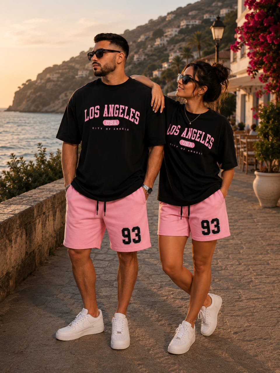 Los Angeles 93 Matching Set – Pink & Black