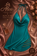 Satin Halter Nightdress – Emerald Green