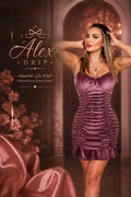 Elegant Satin Nightdress – Rose Pink